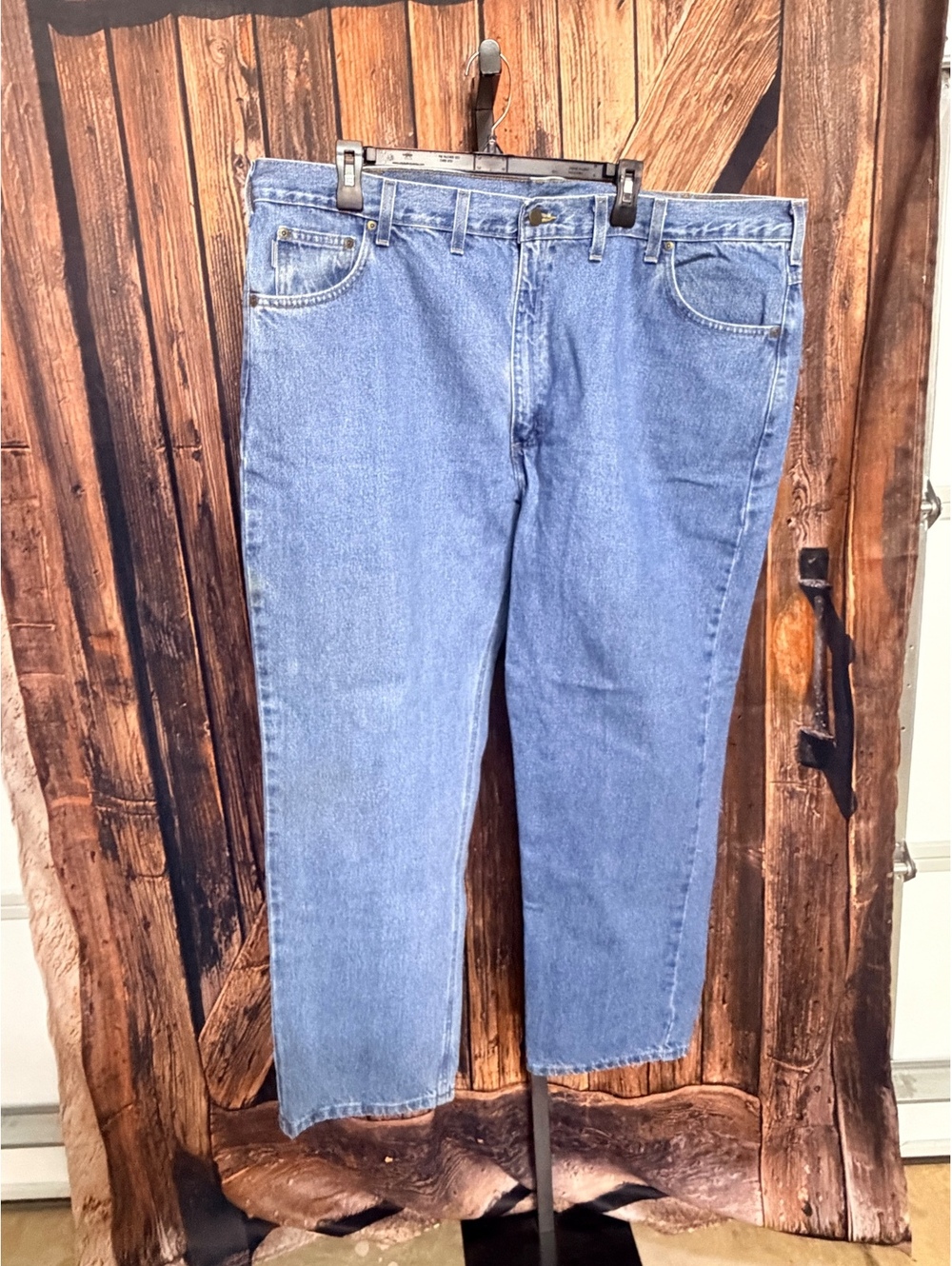 Carhartt Men's Light Blue Denim Jeans Size 46x30